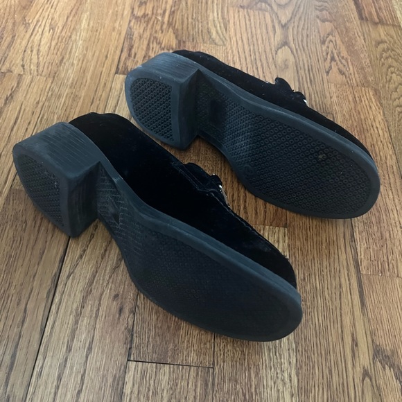 Vintage, No Restrictions, Black Suede Y2K platform shoes size 2 - Picture 6 of 6